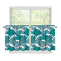 Surfing Wave Pattern Print Tier Curtains