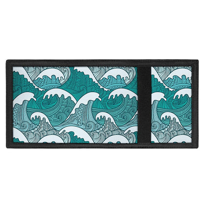 Surfing Wave Pattern Print Trifold Wallet