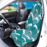 Surfing Wave Pattern Print Waterproof Car Seat Cover