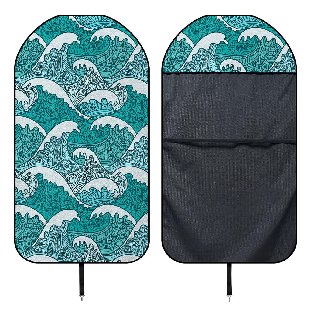 Surfing Wave Pattern Print Waterproof Car Seat Cover
