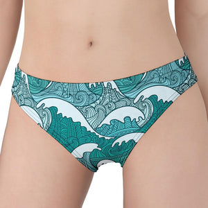 Surfing Wave Pattern Print Women's Panties