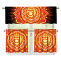 Swadhisthana Chakra Mandala Print 3 Piece Kitchen Curtains