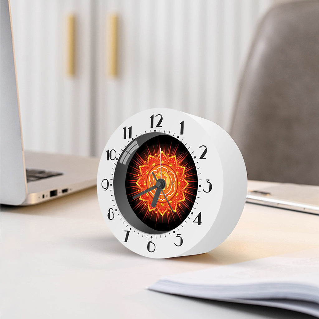 Swadhisthana Chakra Mandala Print Alarm Clock