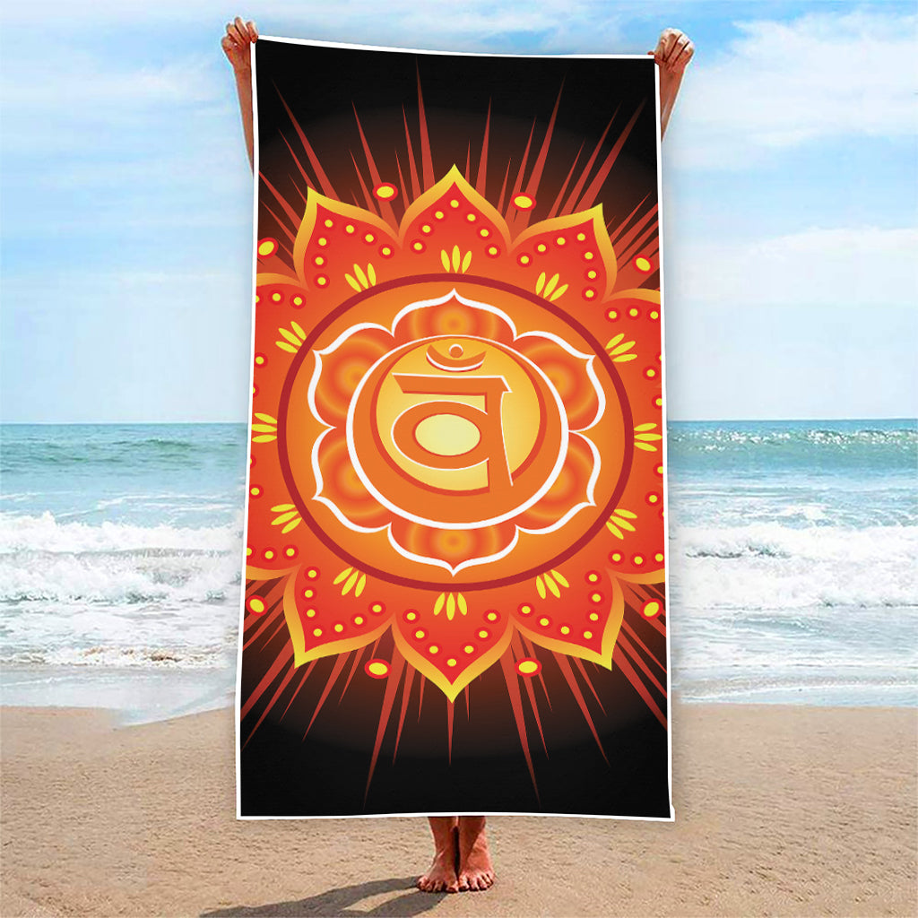 Swadhisthana Chakra Mandala Print Beach Towel