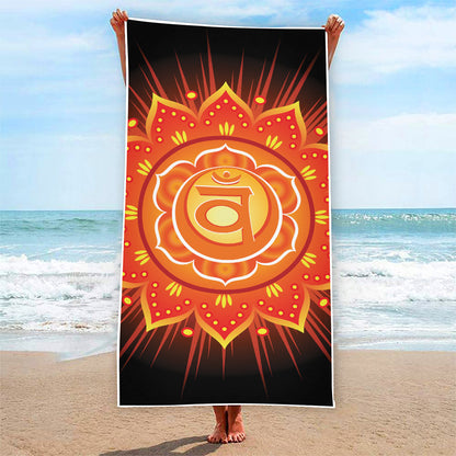 Swadhisthana Chakra Mandala Print Beach Towel