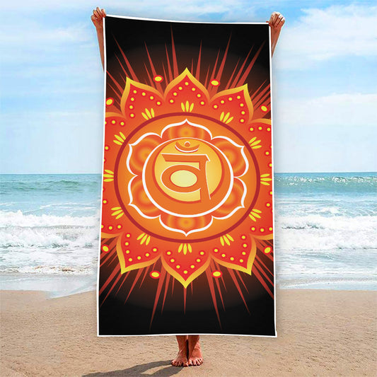 Swadhisthana Chakra Mandala Print Beach Towel