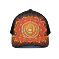 Swadhisthana Chakra Mandala Print Black Mesh Trucker Hat