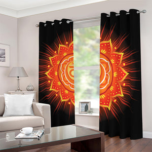 Swadhisthana Chakra Mandala Print Blackout Grommet Curtains