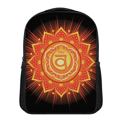 Swadhisthana Chakra Mandala Print Casual Backpack