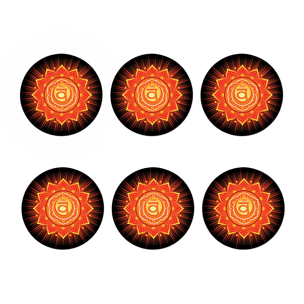 Swadhisthana Chakra Mandala Print Coaster Set