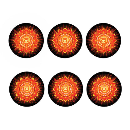Swadhisthana Chakra Mandala Print Coaster Set