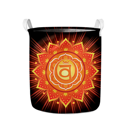 Swadhisthana Chakra Mandala Print Collapsible Laundry Basket