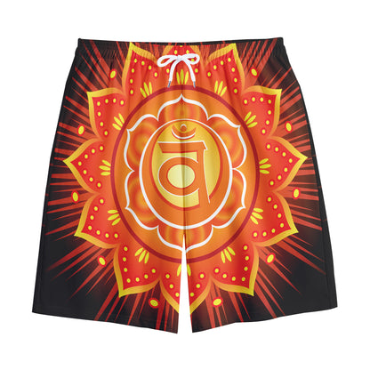 Swadhisthana Chakra Mandala Print Cotton Shorts