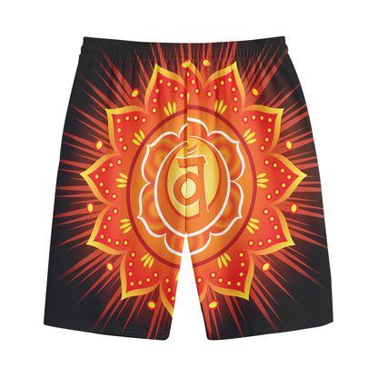Swadhisthana Chakra Mandala Print Cotton Shorts