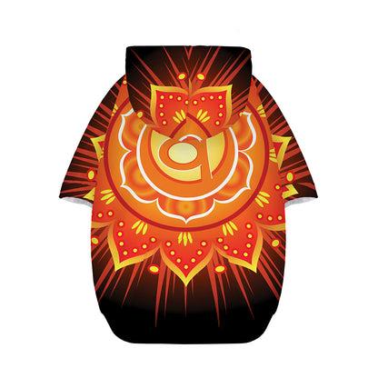 Swadhisthana Chakra Mandala Print Dog Zip Up Hoodie