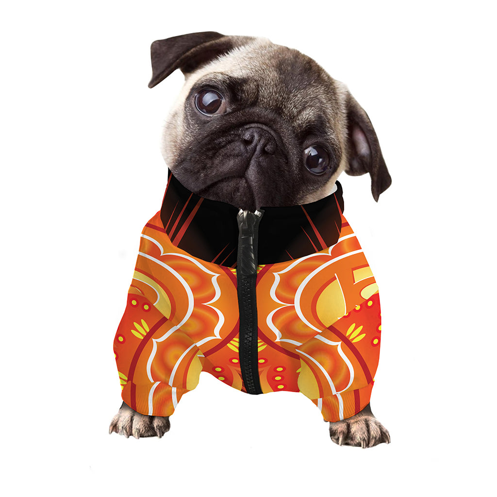 Swadhisthana Chakra Mandala Print Dog Zip Up Jacket