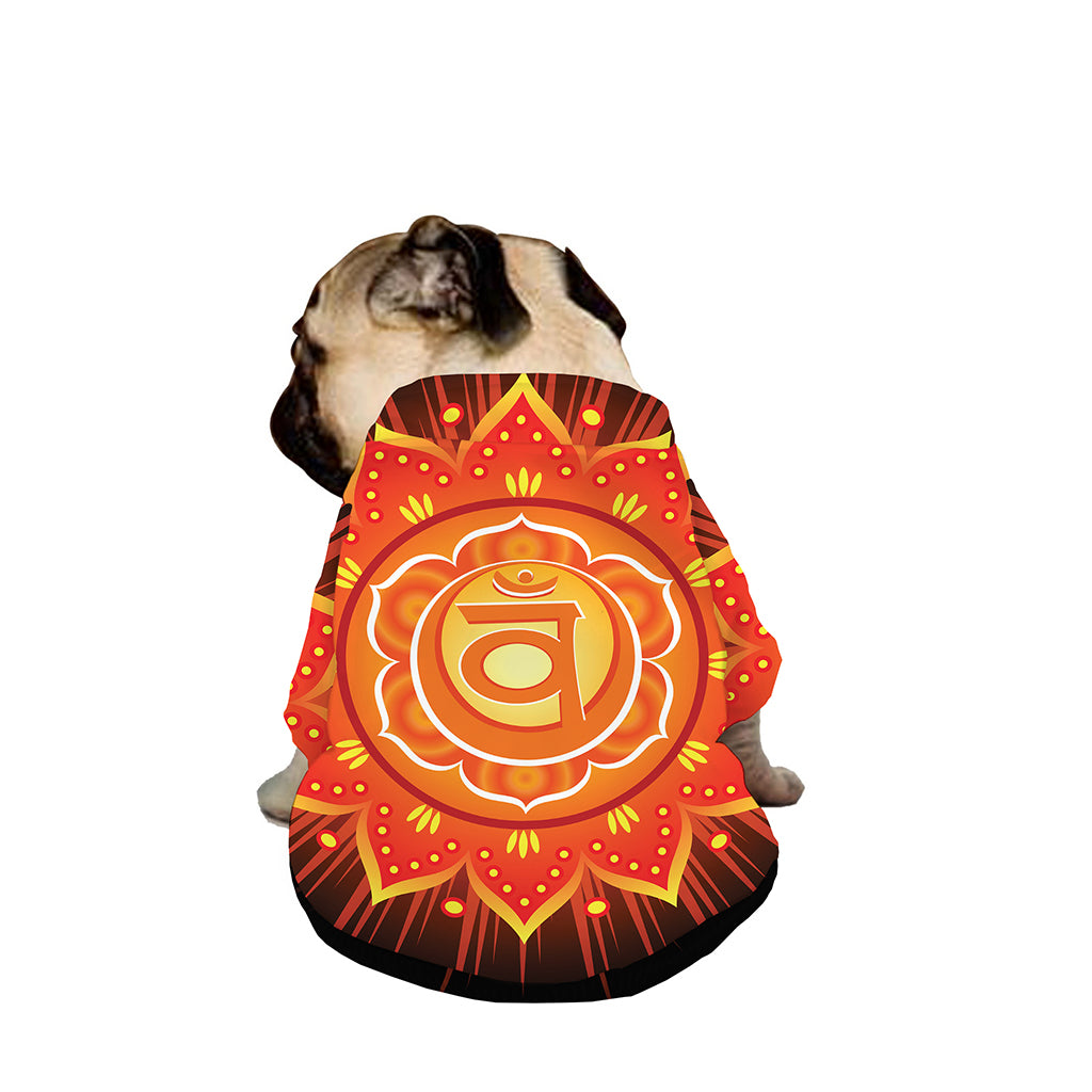 Swadhisthana Chakra Mandala Print Dog Zip Up Jacket