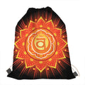 Swadhisthana Chakra Mandala Print Drawstring Bag