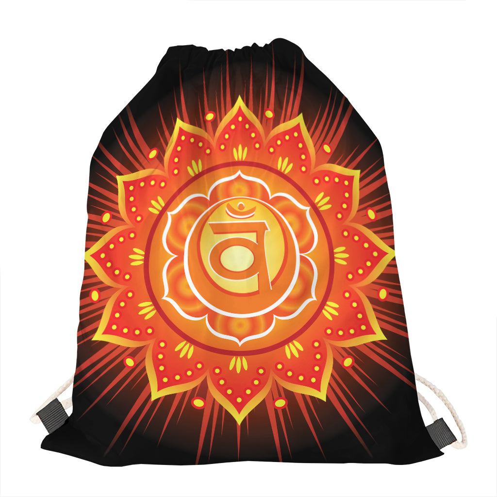 Swadhisthana Chakra Mandala Print Drawstring Bag
