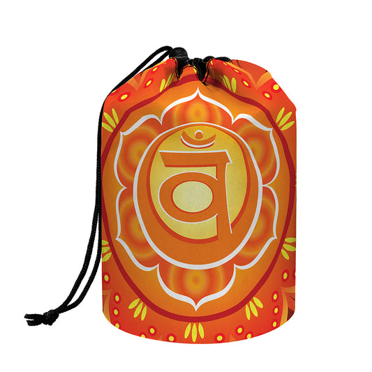 Swadhisthana Chakra Mandala Print Drawstring Makeup Bag