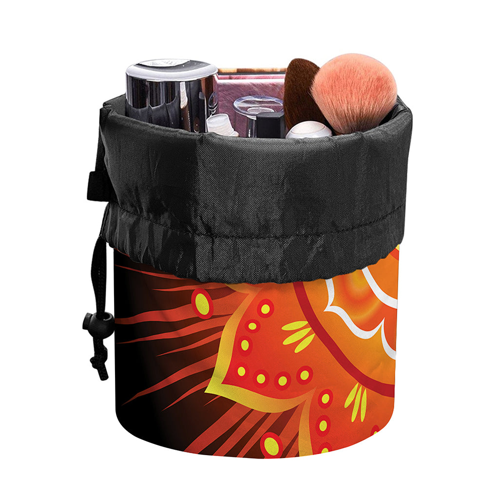 Swadhisthana Chakra Mandala Print Drawstring Makeup Bag