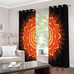 Swadhisthana Chakra Mandala Print Extra Wide Grommet Curtains