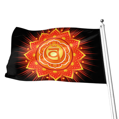 Swadhisthana Chakra Mandala Print Flag