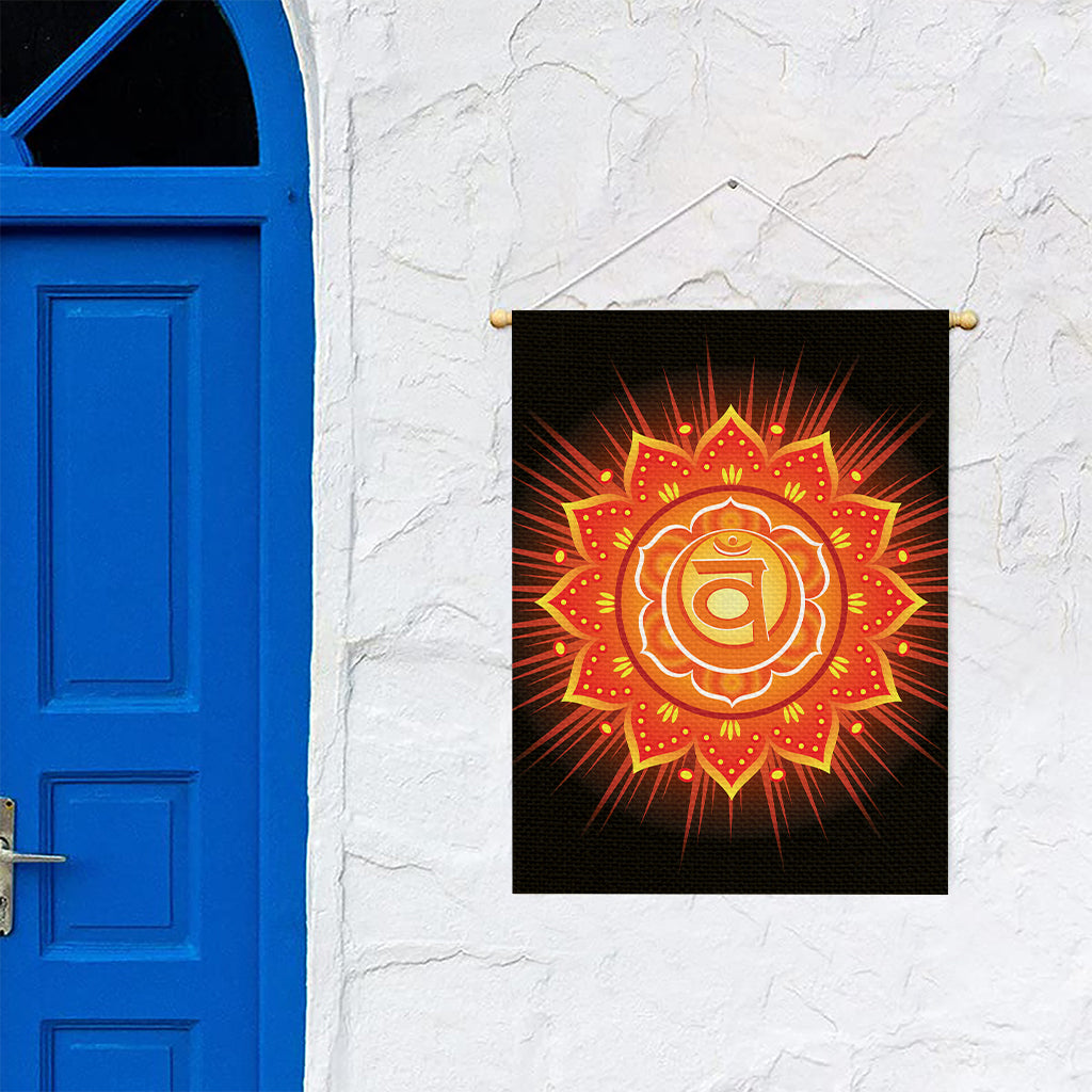 Swadhisthana Chakra Mandala Print Garden Flag