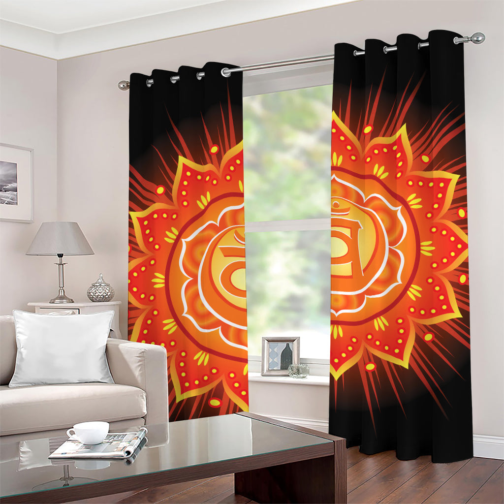 Swadhisthana Chakra Mandala Print Grommet Curtains