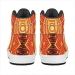 Swadhisthana Chakra Mandala Print High Top Leather Sneakers