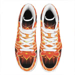 Swadhisthana Chakra Mandala Print High Top Leather Sneakers