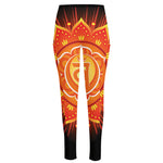 Swadhisthana Chakra Mandala Print High-Waisted Pocket Leggings
