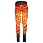 Swadhisthana Chakra Mandala Print High-Waisted Pocket Leggings