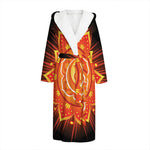 Swadhisthana Chakra Mandala Print Hooded Bathrobe