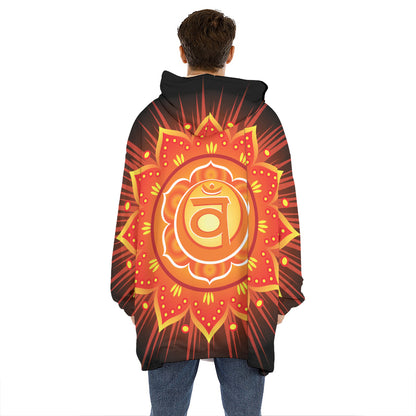 Swadhisthana Chakra Mandala Print Hoodie Blanket