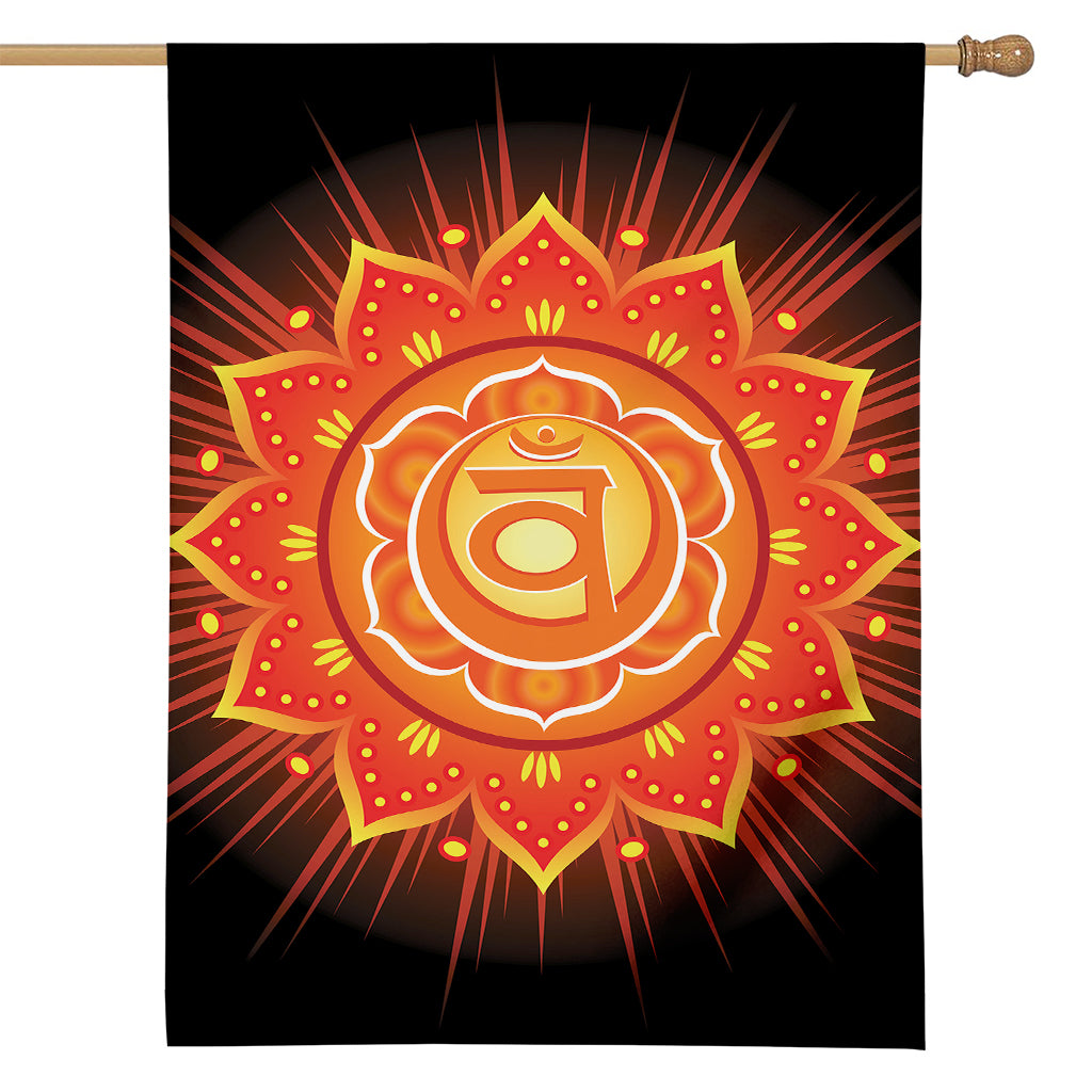 Swadhisthana Chakra Mandala Print House Flag