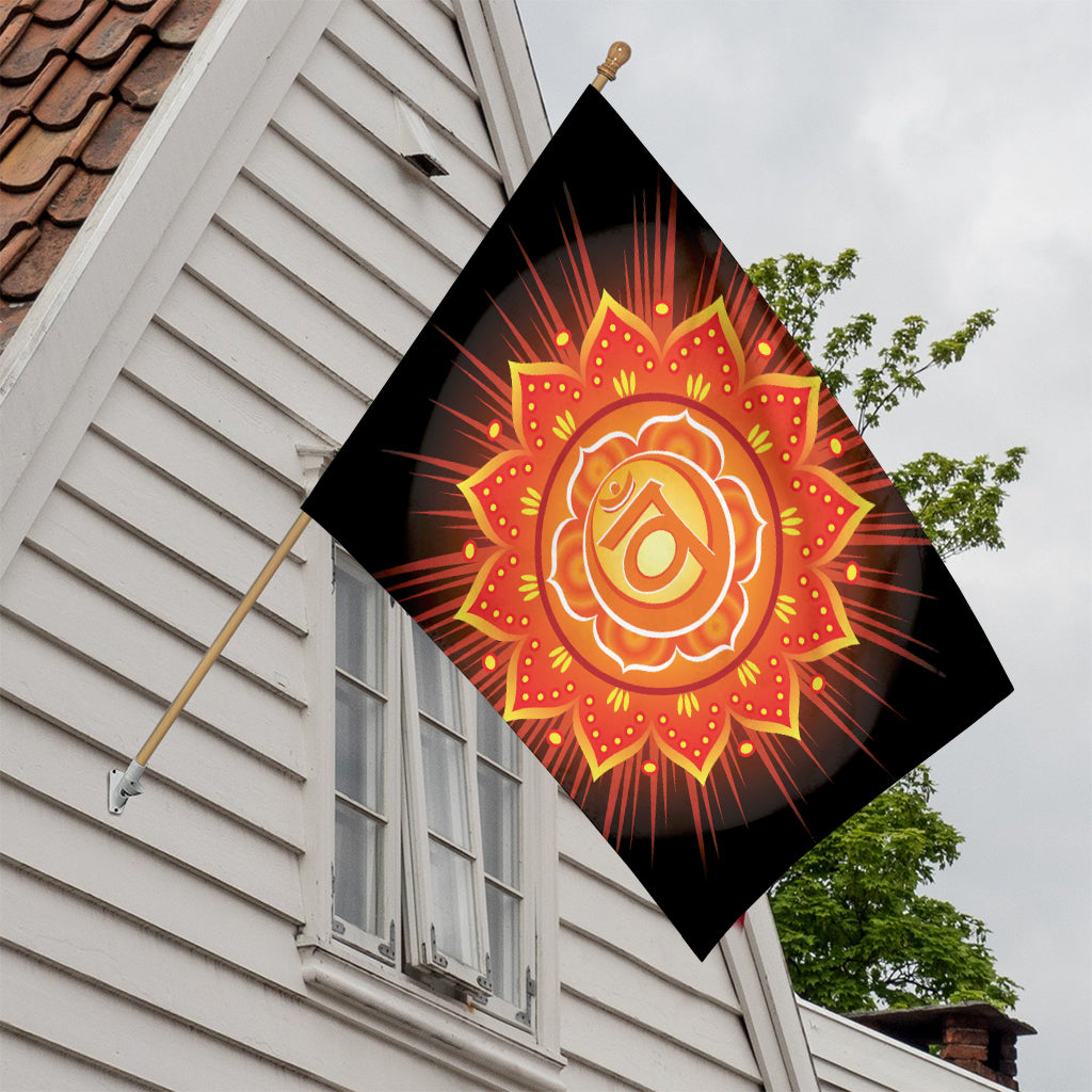 Swadhisthana Chakra Mandala Print House Flag
