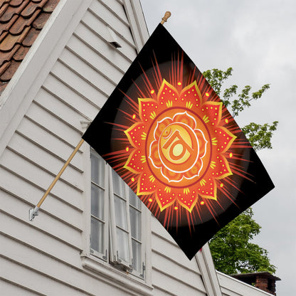 Swadhisthana Chakra Mandala Print House Flag