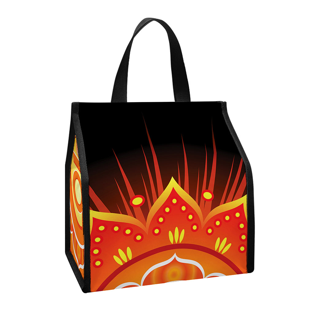 Swadhisthana Chakra Mandala Print Insulated Lunch Tote
