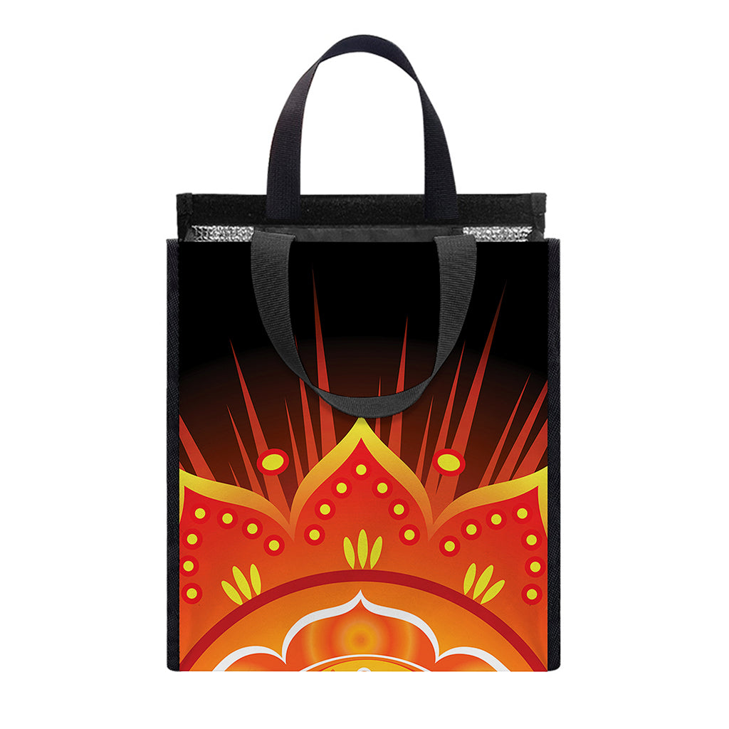 Swadhisthana Chakra Mandala Print Insulated Lunch Tote