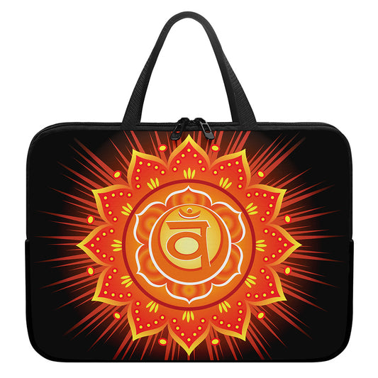 Swadhisthana Chakra Mandala Print Laptop Sleeve With Handle