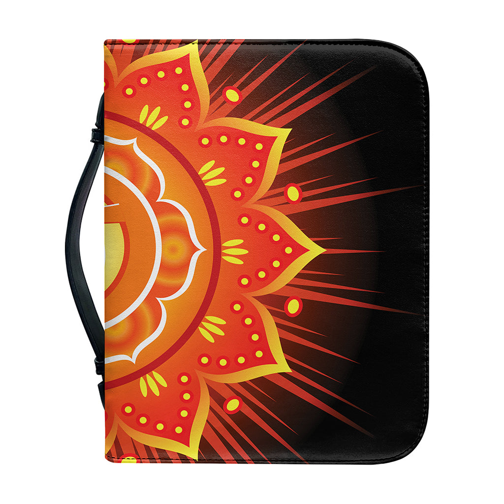 Swadhisthana Chakra Mandala Print Leather Bible Cover