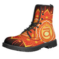 Swadhisthana Chakra Mandala Print Lace-Up Boots