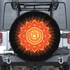 Swadhisthana Chakra Mandala Print Leather Spare Tire Cover