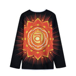 Swadhisthana Chakra Mandala Print Long Sleeve Short Coat