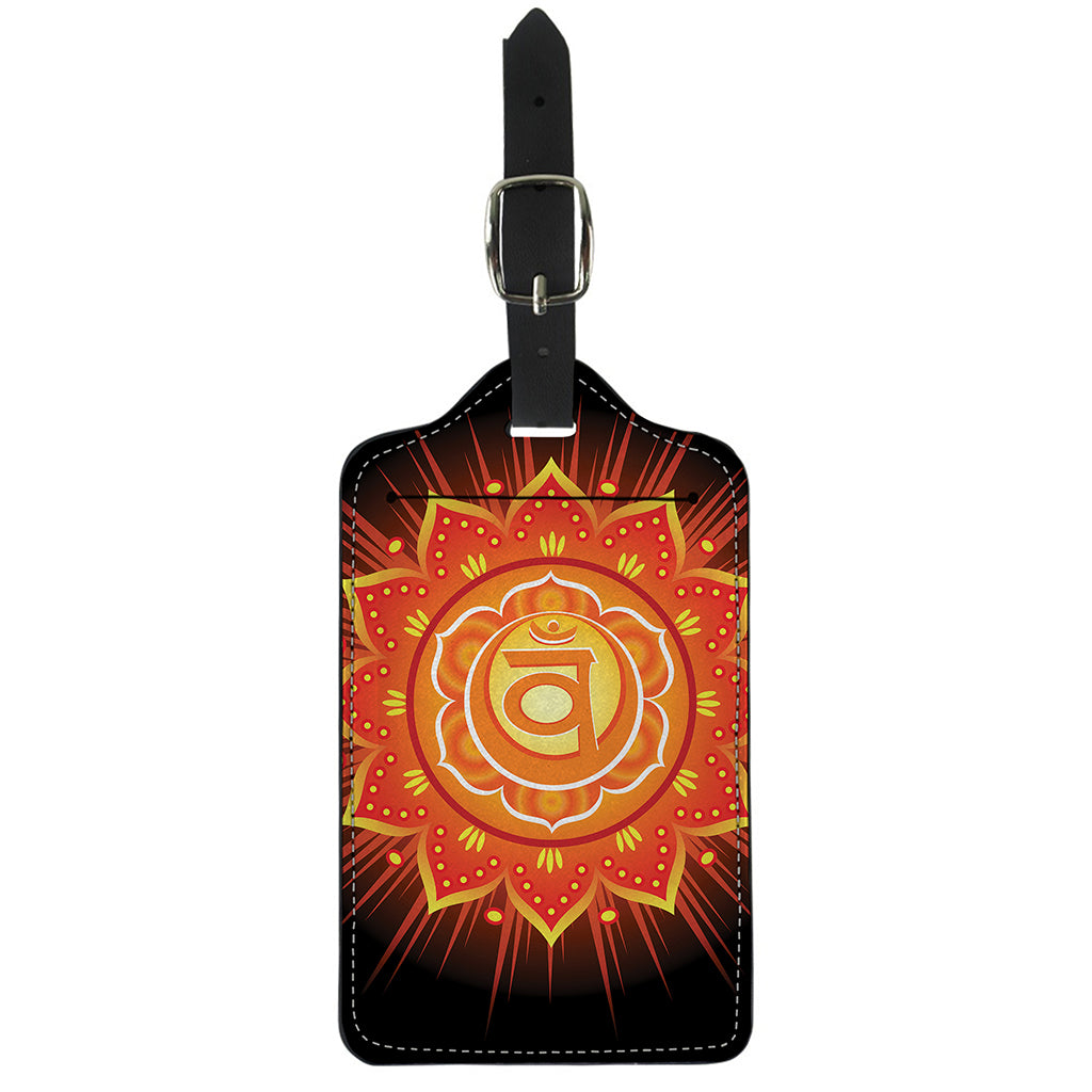Swadhisthana Chakra Mandala Print Luggage Tag