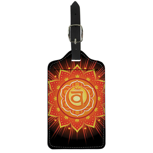 Swadhisthana Chakra Mandala Print Luggage Tag