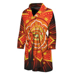Swadhisthana Chakra Mandala Print Men's Bathrobe