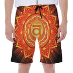Swadhisthana Chakra Mandala Print Men's Beach Shorts