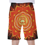 Swadhisthana Chakra Mandala Print Men's Beach Shorts